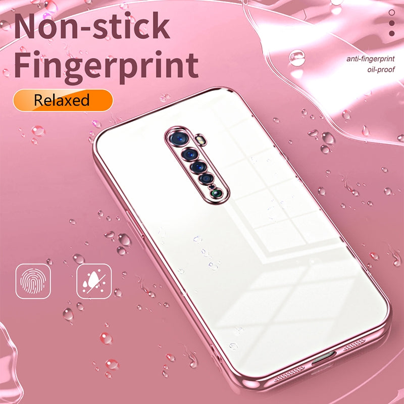 OPPO Reno2 Phone Case with Transparent Plating and Fine Hole Design: Crystal Clear & Scratch-Resistant