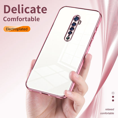 OPPO Reno2 Phone Case with Transparent Plating and Fine Hole Design: Crystal Clear & Scratch-Resistant