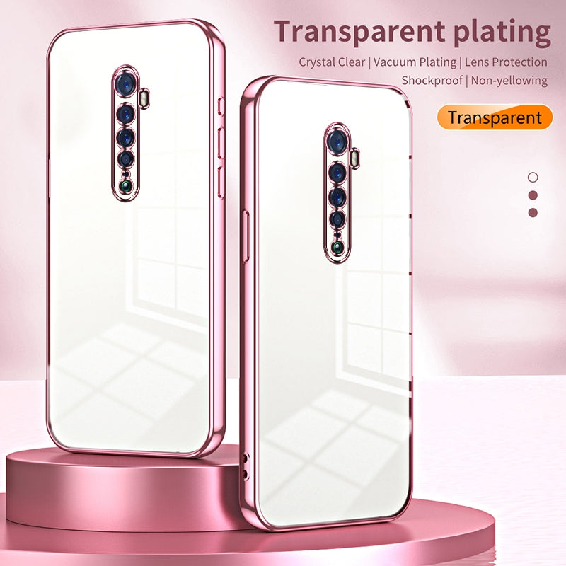 OPPO Reno2 Phone Case with Transparent Plating and Fine Hole Design: Crystal Clear & Scratch-Resistant