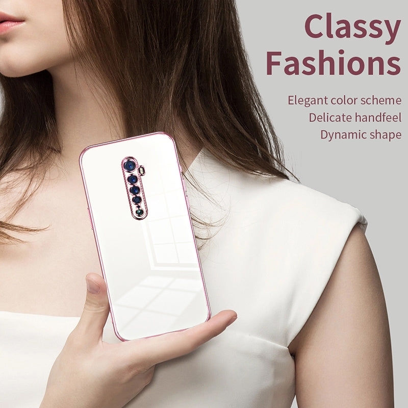 OPPO Reno2 Phone Case with Transparent Plating and Fine Hole Design: Crystal Clear & Scratch-Resistant