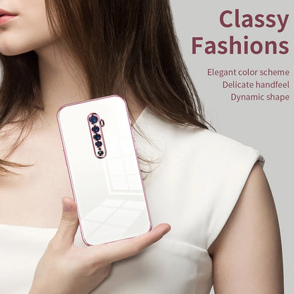 OPPO Reno2 Phone Case with Transparent Plating and Fine Hole Design: Crystal Clear & Scratch-Resistant