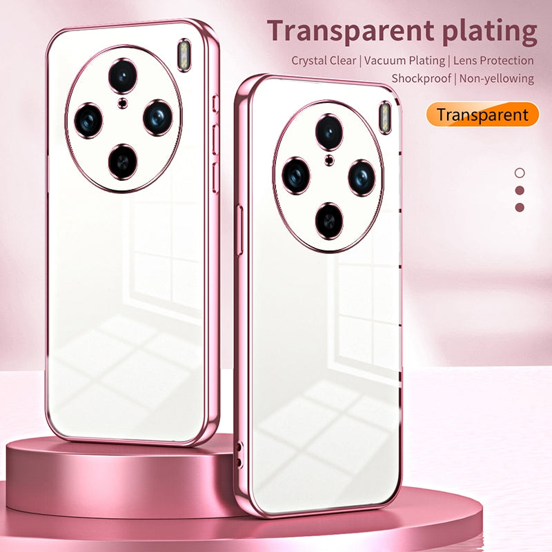 vivo X100 Pro Phone Case with Transparent Plating and Fine Hole Design: Crystal Clear & Scratch-Resistant