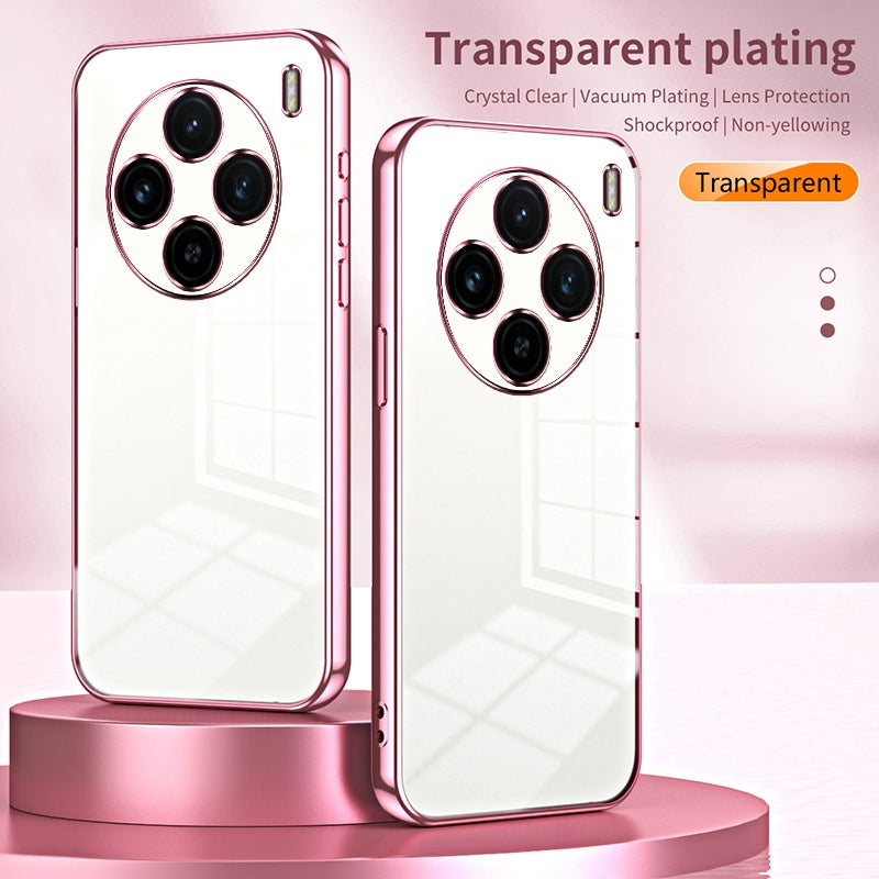 vivo X100 Phone Case with Transparent Plating and Fine Hole Design: Crystal Clear & Scratch-Resistant