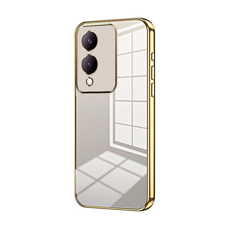 vivo Y17s Phone Case with Transparent Plating and Fine Hole Design: Crystal Clear & Scratch-Resistant