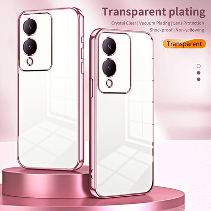 vivo Y17s Phone Case with Transparent Plating and Fine Hole Design: Crystal Clear & Scratch-Resistant