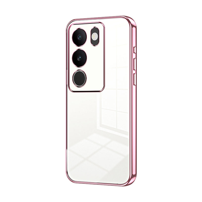 vivo S17t Phone Case with Transparent Plating and Fine Hole Design: Crystal Clear & Scratch-Resistant