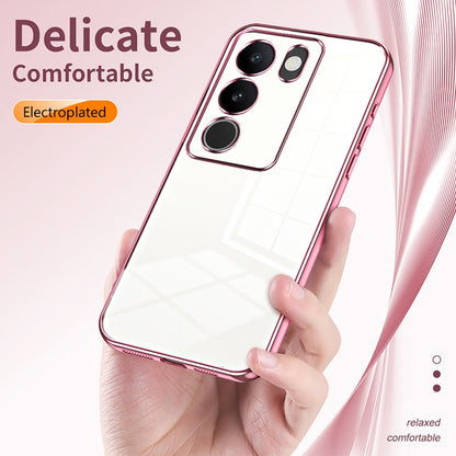 vivo S17t Phone Case with Transparent Plating and Fine Hole Design: Crystal Clear & Scratch-Resistant