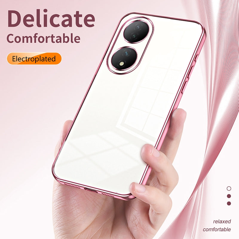 vivo Y100 Phone Case with Transparent Plating and Fine Hole Design: Crystal Clear & Scratch-Resistant