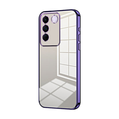 vivo V27e Phone Case with Transparent Plating and Fine Hole Design: Crystal Clear & Scratch-Resistant