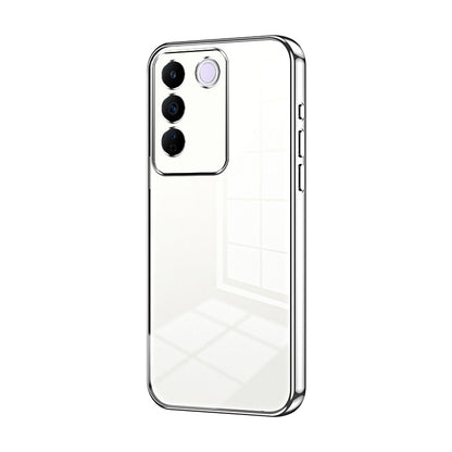 vivo V27e Phone Case with Transparent Plating and Fine Hole Design: Crystal Clear & Scratch-Resistant