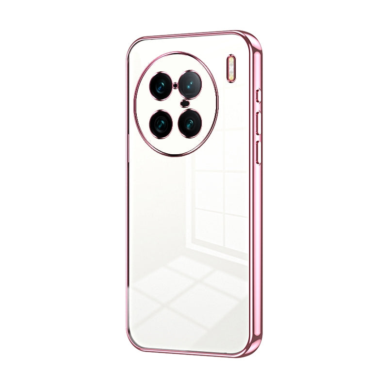 vivo X90 Pro+ Phone Case with Transparent Plating and Fine Hole Design: Crystal Clear & Scratch-Resistant