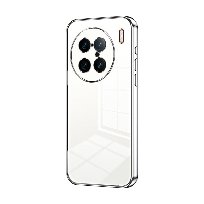 vivo X90 Pro+ Phone Case with Transparent Plating and Fine Hole Design: Crystal Clear & Scratch-Resistant