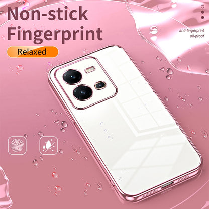 vivo V25e Phone Case with Transparent Plating and Fine Hole Design: Crystal Clear & Scratch-Resistant