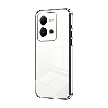 vivo V25 Phone Case with Transparent Plating and Fine Hole Design: Crystal Clear & Scratch-Resistant