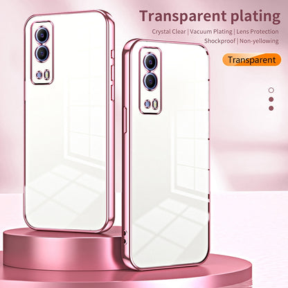 vivo T1x 5G Phone Case with Transparent Plating and Fine Hole Design: Crystal Clear & Scratch-Resistant