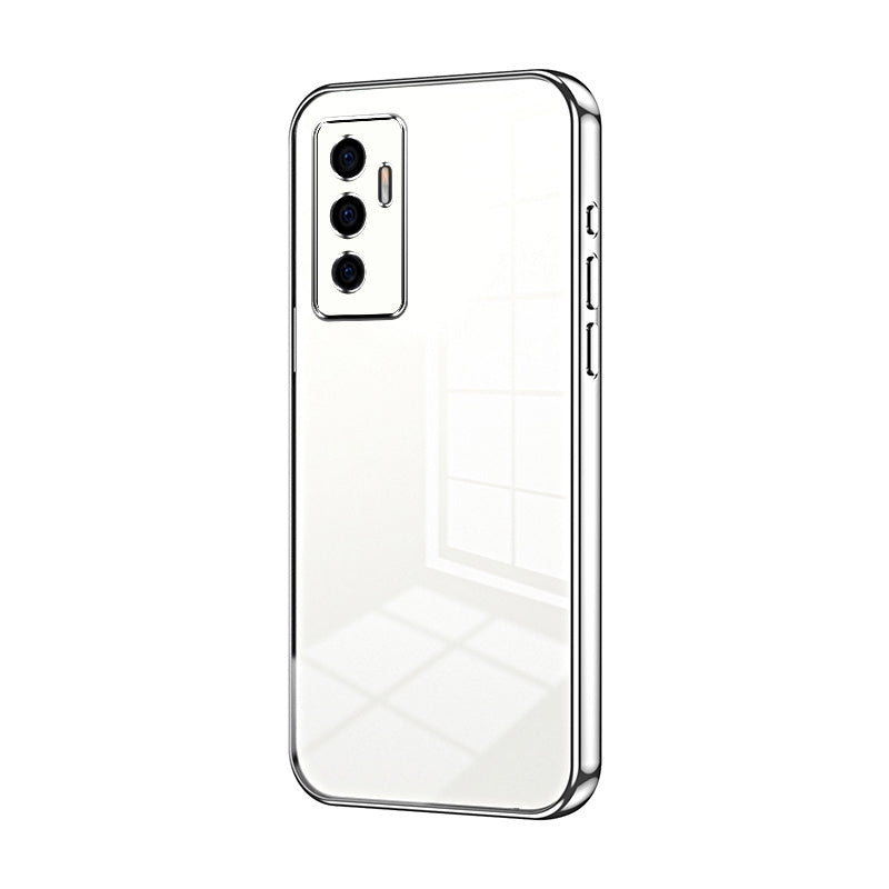 vivo V23e 4G Phone Case with Transparent Plating and Fine Hole Design: Crystal Clear & Scratch-Resistant