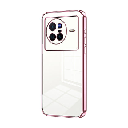 vivo X80 Phone Case with Transparent Plating and Fine Hole Design: Crystal Clear & Scratch-Resistant