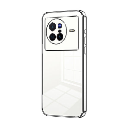 vivo X80 Phone Case with Transparent Plating and Fine Hole Design: Crystal Clear & Scratch-Resistant