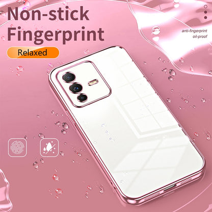 vivo V23 Pro Phone Case with Transparent Plating and Fine Hole Design: Crystal Clear & Scratch-Resistant