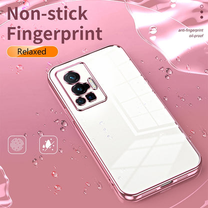 vivo X70 Pro Phone Case with Transparent Plating and Fine Hole Design: Crystal Clear & Scratch-Resistant