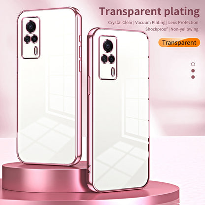 vivo S9e Phone Case with Transparent Plating and Fine Hole Design: Crystal Clear & Scratch-Resistant