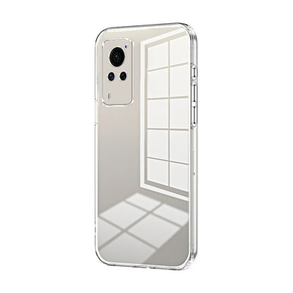 vivo X60 Curved Screen Phone Case with Transparent Plating and Fine Hole Design: Crystal Clear & Scratch-Resistant