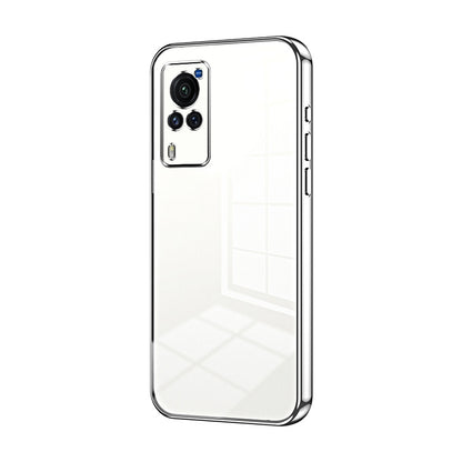 vivo X60 Curved Screen Phone Case with Transparent Plating and Fine Hole Design: Crystal Clear & Scratch-Resistant