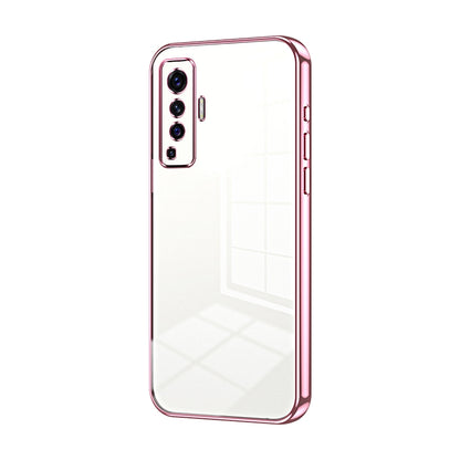 vivo X50 Phone Case with Transparent Plating and Fine Hole Design: Crystal Clear & Scratch-Resistant