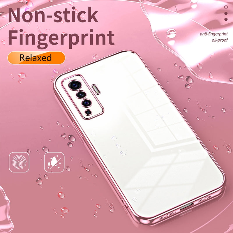 vivo X50 Phone Case with Transparent Plating and Fine Hole Design: Crystal Clear & Scratch-Resistant