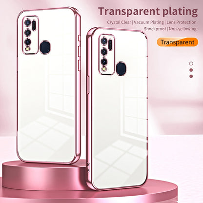 vivo Y50 Phone Case with Transparent Plating and Fine Hole Design: Crystal Clear & Scratch-Resistant