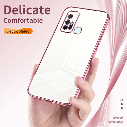 vivo Z6 5G Phone Case with Transparent Plating and Fine Hole Design: Crystal Clear & Scratch-Resistant