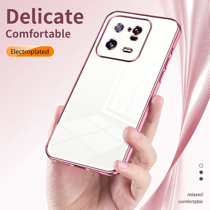 Xiaomi 13 Pro Phone Case with Transparent Plating and Fine Hole Design: Crystal Clear & Scratch-Resistant