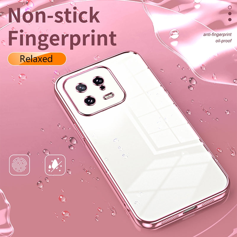 Xiaomi 13 Phone Case with Transparent Plating and Fine Hole Design: Crystal Clear & Scratch-Resistant