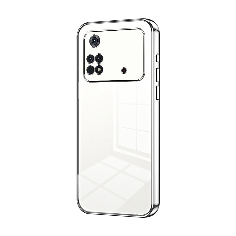 Xiaomi Poco M4 Pro Phone Case with Transparent Plating and Fine Hole Design: Crystal Clear & Scratch-Resistant