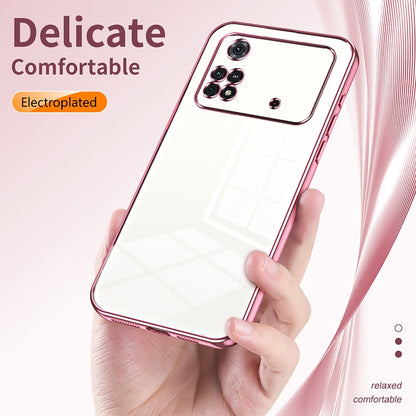 Xiaomi Poco M4 Pro Phone Case with Transparent Plating and Fine Hole Design: Crystal Clear & Scratch-Resistant