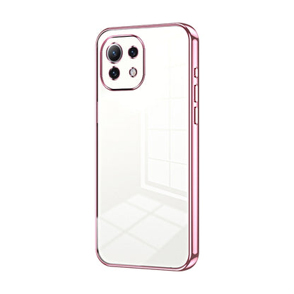 Xiaomi Mi 11 Lite 4G Phone Case with Transparent Plating and Fine Hole Design: Crystal Clear & Scratch-Resistant