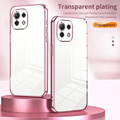 Xiaomi Mi 11 Lite 5G Phone Case with Transparent Plating and Fine Hole Design: Crystal Clear & Scratch-Resistant