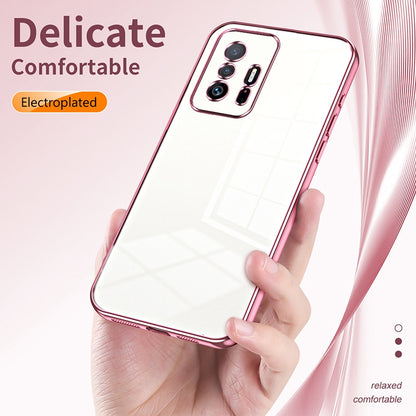 Xiaomi 11T Phone Case with Transparent Plating and Fine Hole Design: Crystal Clear & Scratch-Resistant