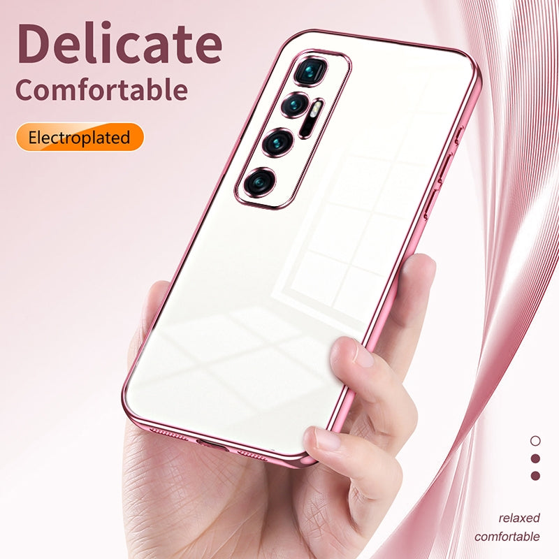 Xiaomi Mi 10 Ultra Phone Case with Transparent Plating and Fine Hole Design: Crystal Clear & Scratch-Resistant