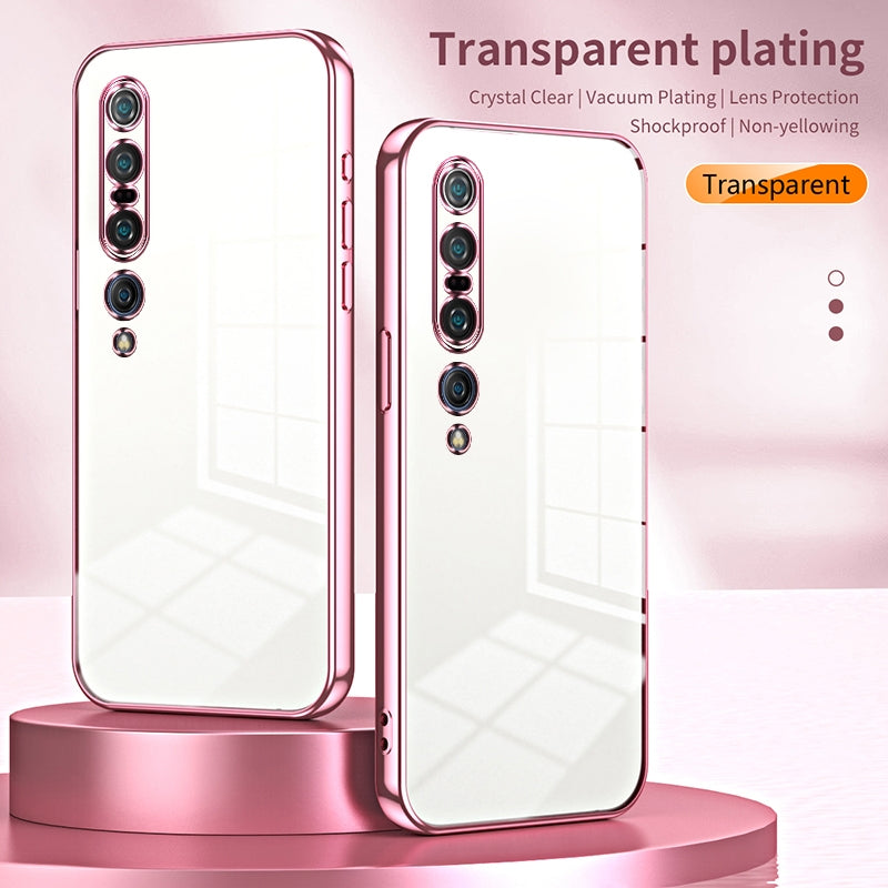 Xiaomi Mi 10 Pro 5G Phone Case with Transparent Plating and Fine Hole Design: Crystal Clear & Scratch-Resistant