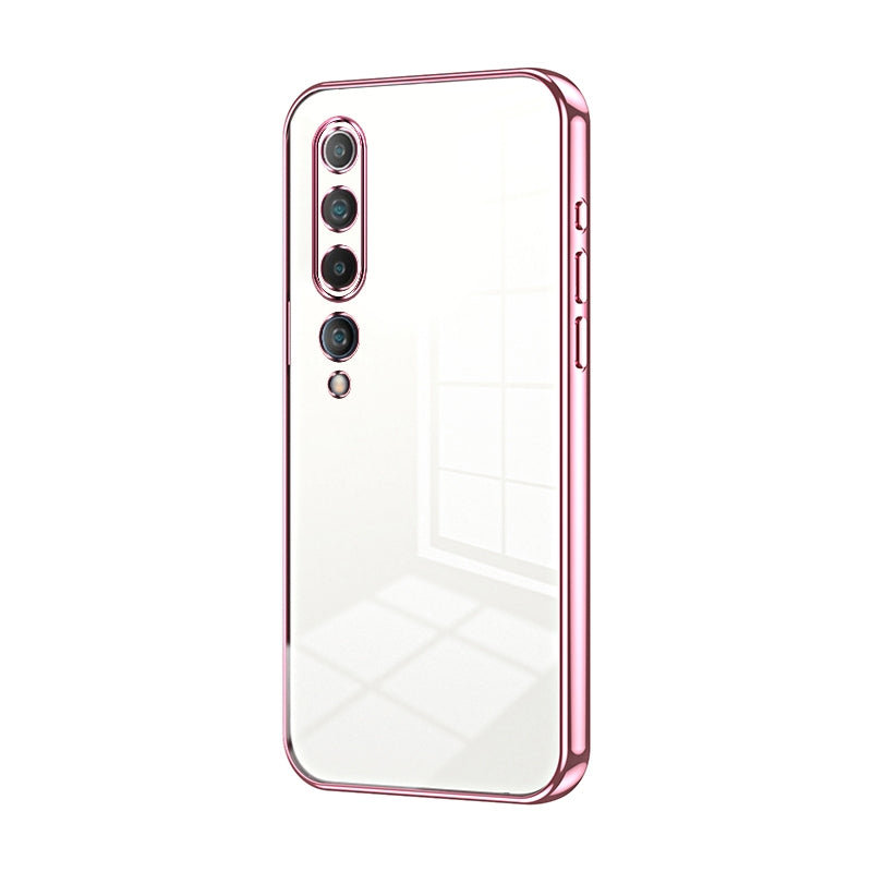 Xiaomi Mi 10 5G Phone Case with Transparent Plating and Fine Hole Design: Crystal Clear & Scratch-Resistant