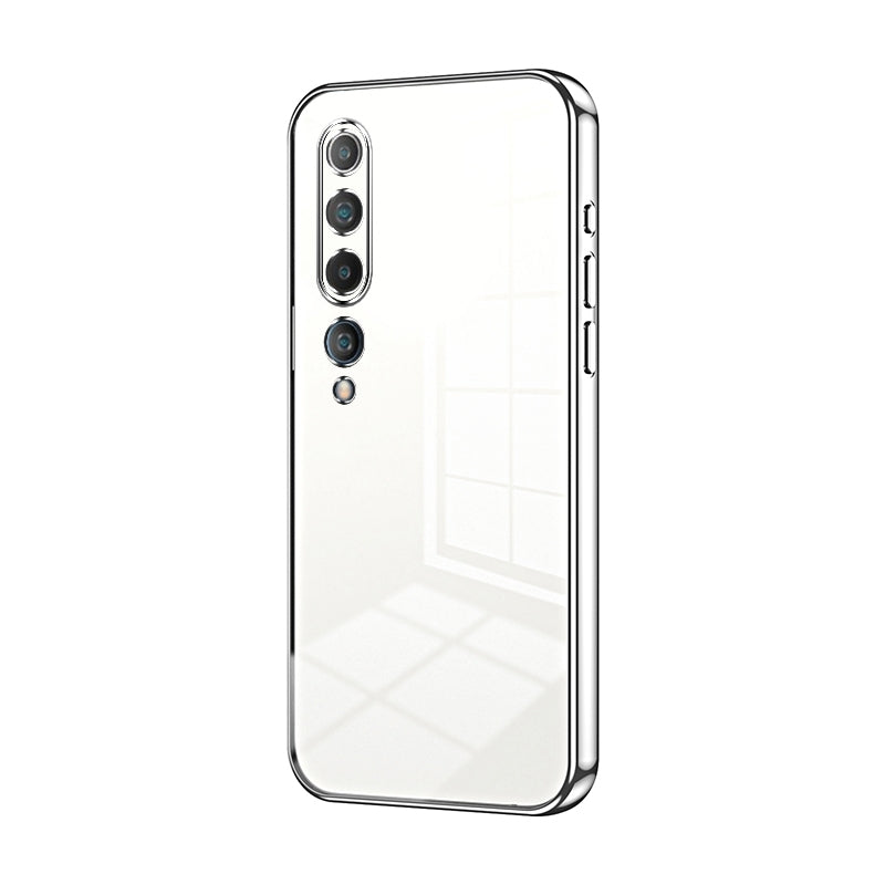 Xiaomi Mi 10 5G Phone Case with Transparent Plating and Fine Hole Design: Crystal Clear & Scratch-Resistant