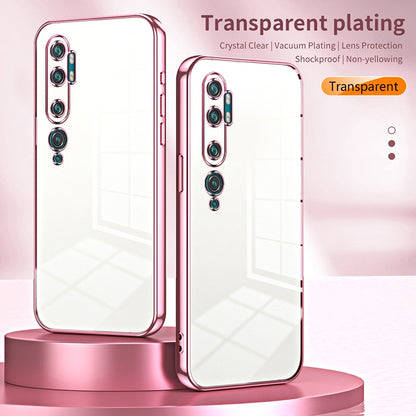 Xiaomi Mi CC9 Pro Phone Case with Transparent Plating and Fine Hole Design: Crystal Clear & Scratch-Resistant