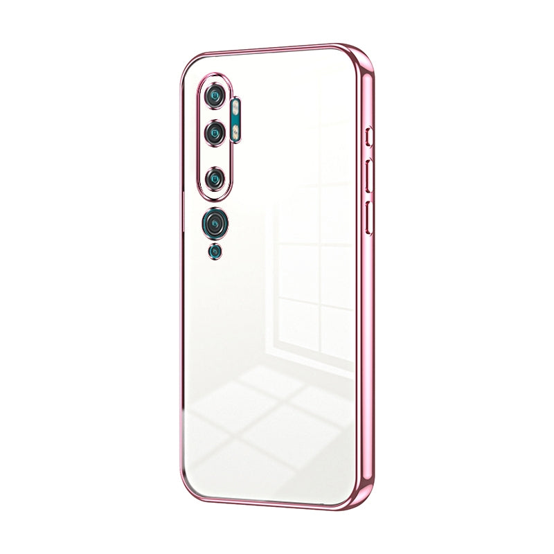 Xiaomi Mi CC9 Pro Phone Case with Transparent Plating and Fine Hole Design: Crystal Clear & Scratch-Resistant