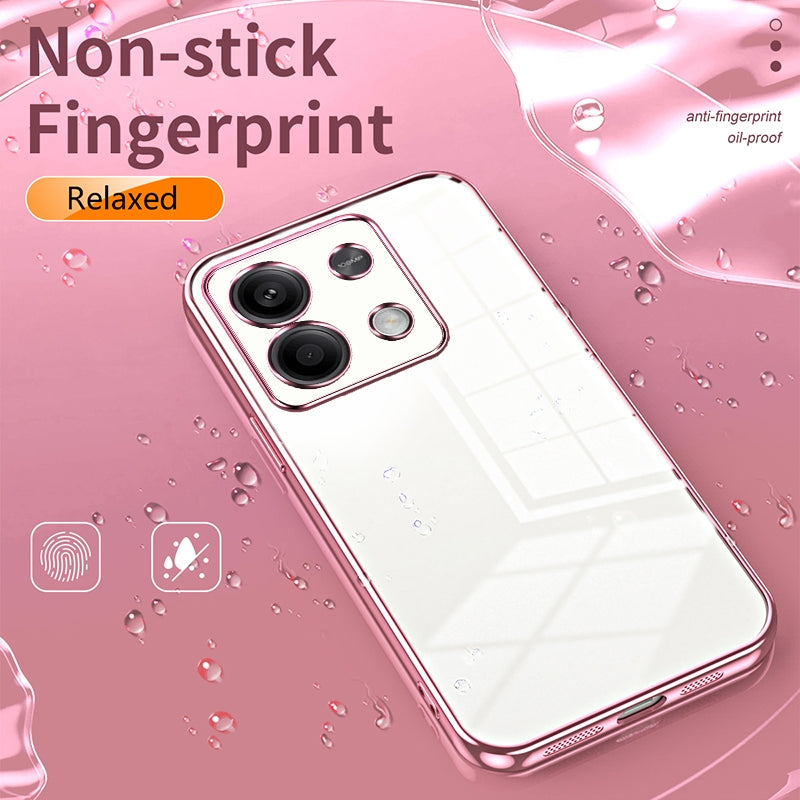 Xiaomi Redmi Note 13 5G Phone Case with Transparent Plating and Fine Hole Design: Crystal Clear & Scratch-Resistant