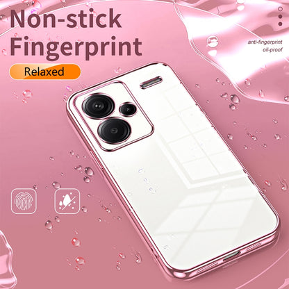 Xiaomi Redmi Note 13 Pro+ Phone Case with Transparent Plating and Fine Hole Design: Crystal Clear & Scratch-Resistant