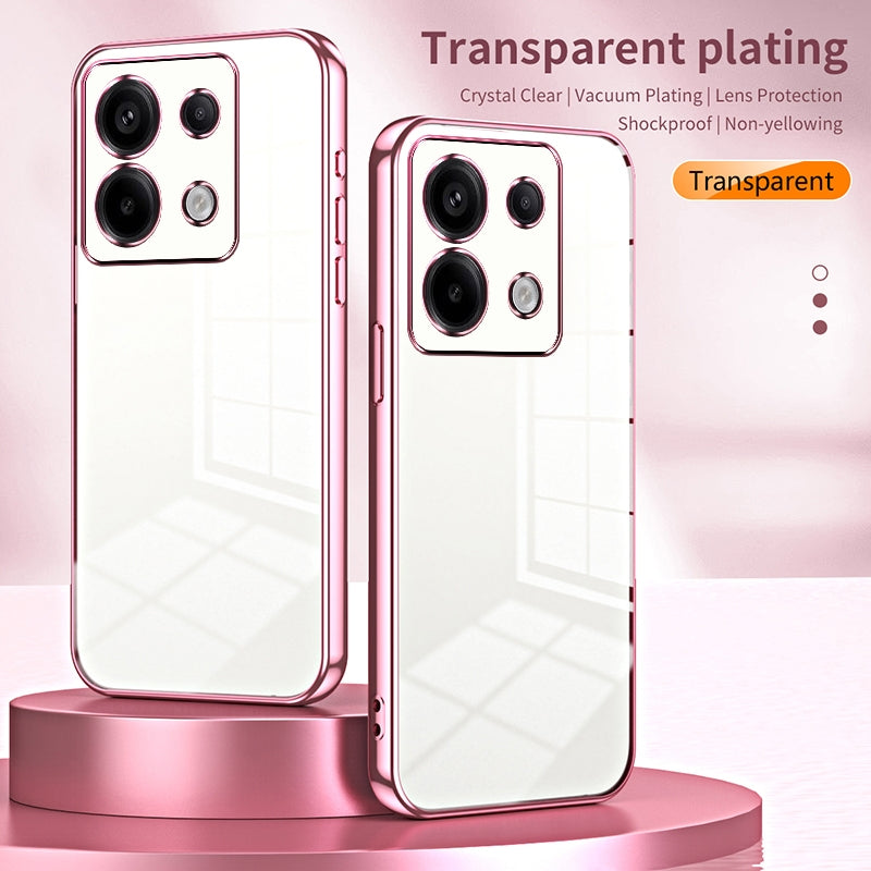 Xiaomi Redmi Note 13 Pro 5G Phone Case with Transparent Plating and Fine Hole Design: Crystal Clear & Scratch-Resistant