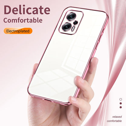 Xiaomi Poco X4 GT Phone Case with Transparent Plating and Fine Hole Design: Crystal Clear & Scratch-Resistant