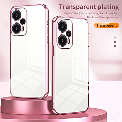 Xiaomi Redmi Note 12 Turbo Phone Case with Transparent Plating and Fine Hole Design: Crystal Clear & Scratch-Resistant