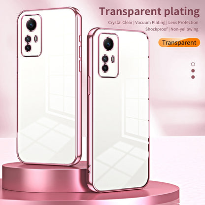 Xiaomi Redmi Note 12S Phone Case with Transparent Plating and Fine Hole Design: Crystal Clear & Scratch-Resistant